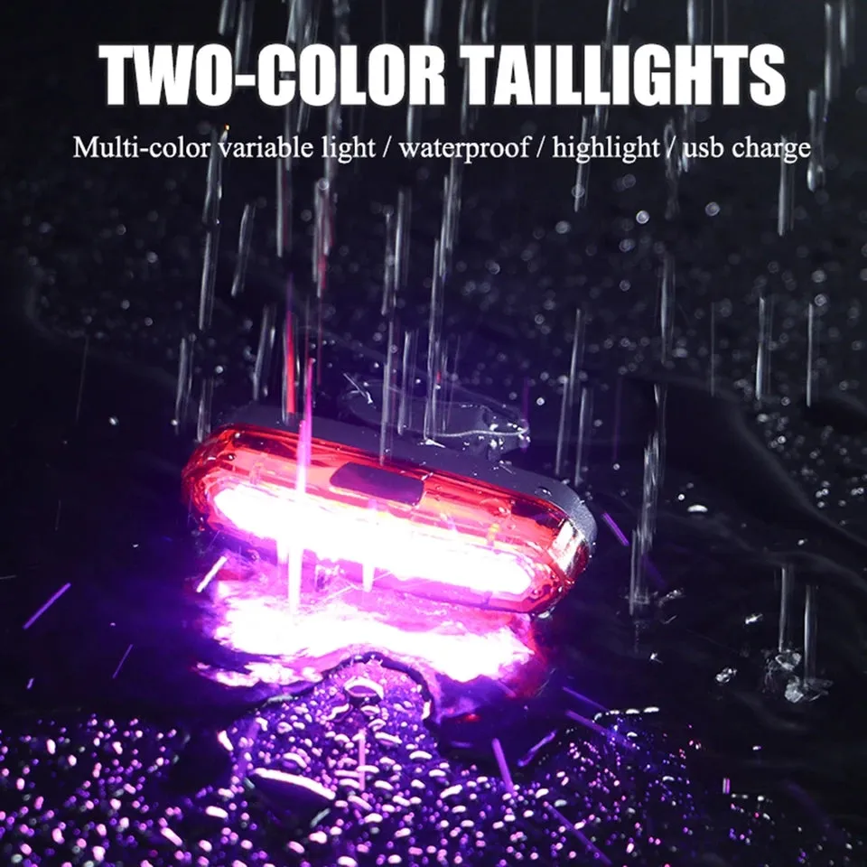 USB Rechargeable Cycling MTB Police LED Tail Light