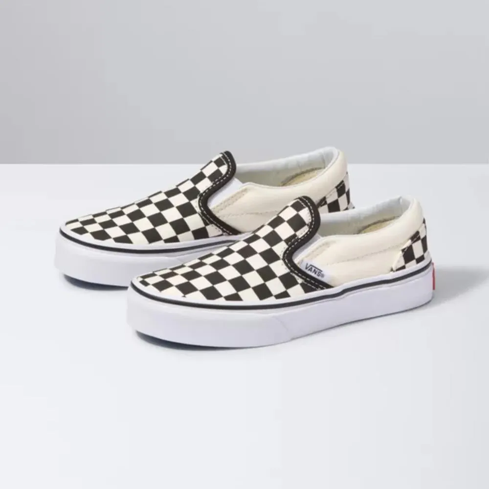 Van Checkerboard Slip On Youth Skate Shoes