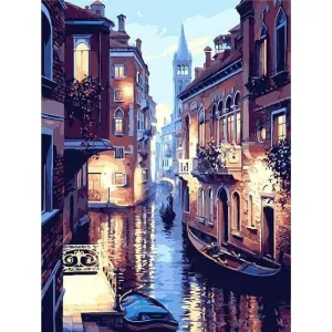 Venice Street - Canvastly DIY Paint By Numbers
