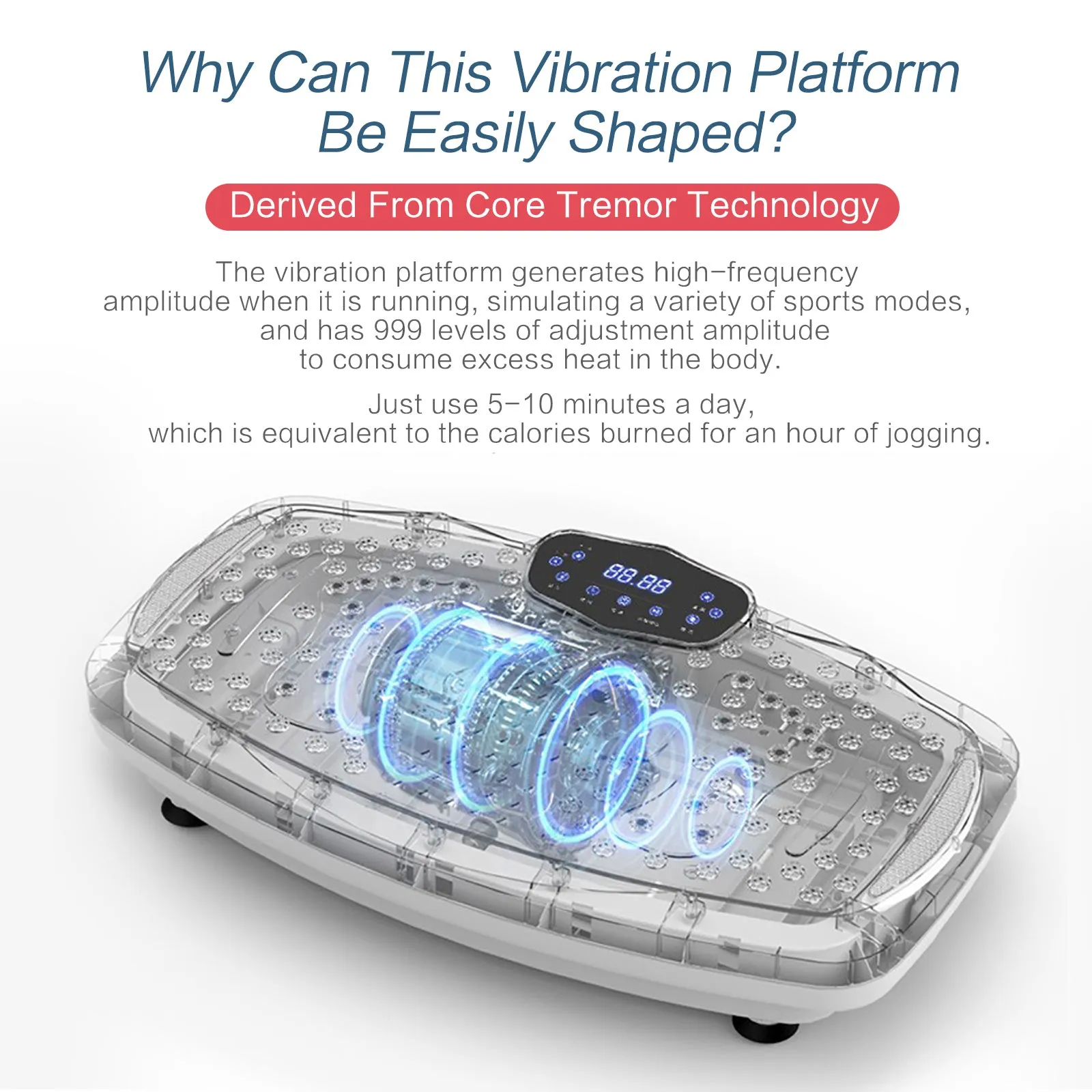 Vibration Plate Exercise Machine Whole Body Workout Vibration