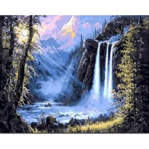 Waterfall in the Forest – Canvastly DIY Paint By Numbers