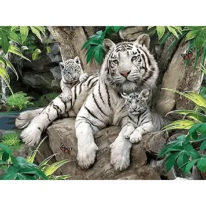 White Tiger - Canvastly DIY Paint By Numbers