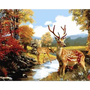 Wild Deers – Canvastly DIY Paint By Numbers