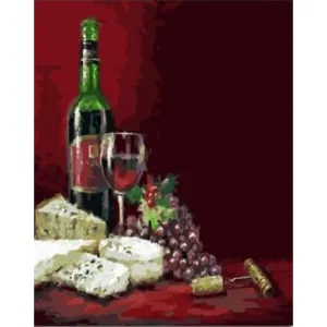 Wine and Cheese – Canvastly DIY Paint By Numbers