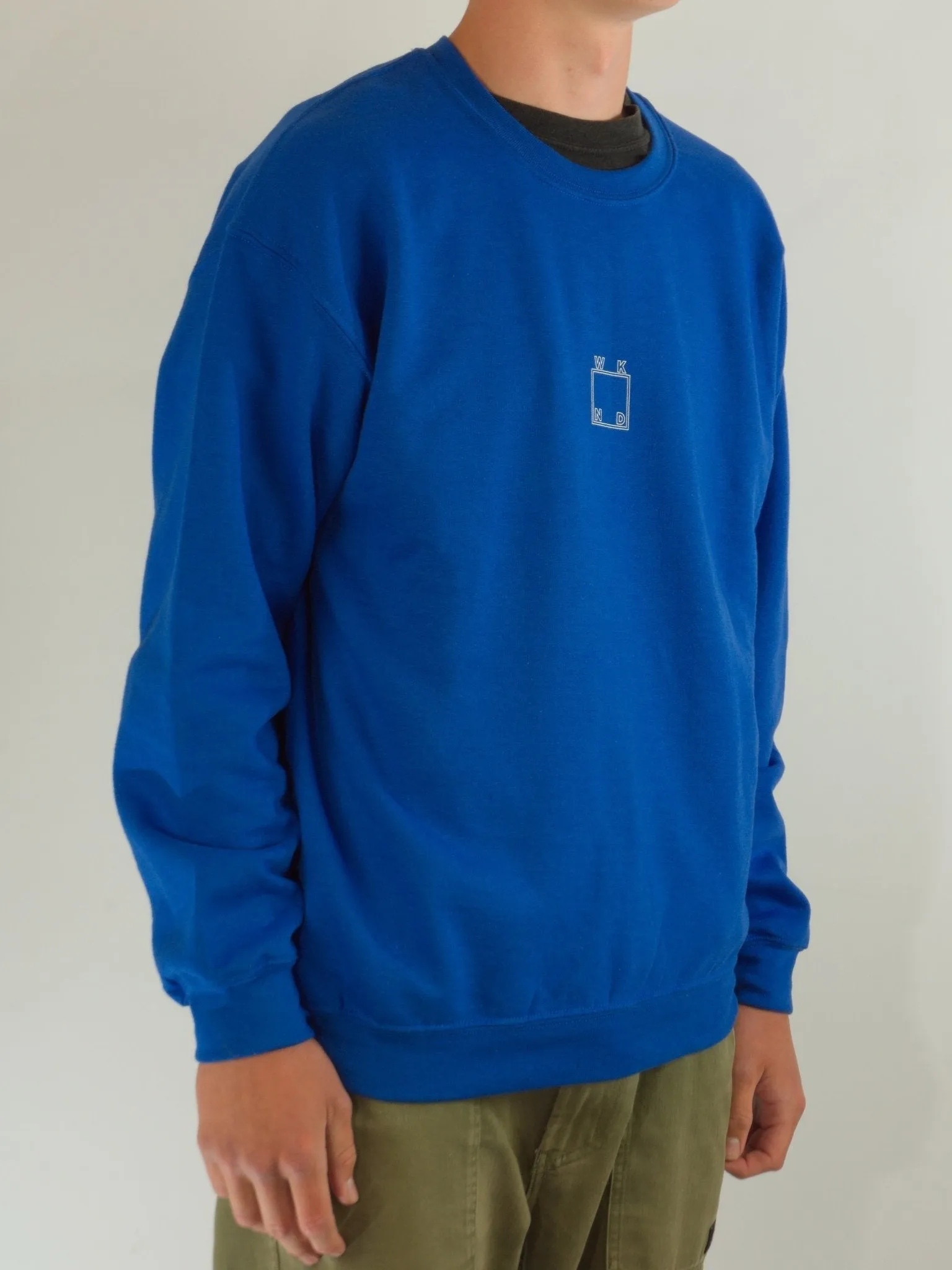 Wknd - Outline - Crew - Sweatshirt - Royal Blue - Medium Last