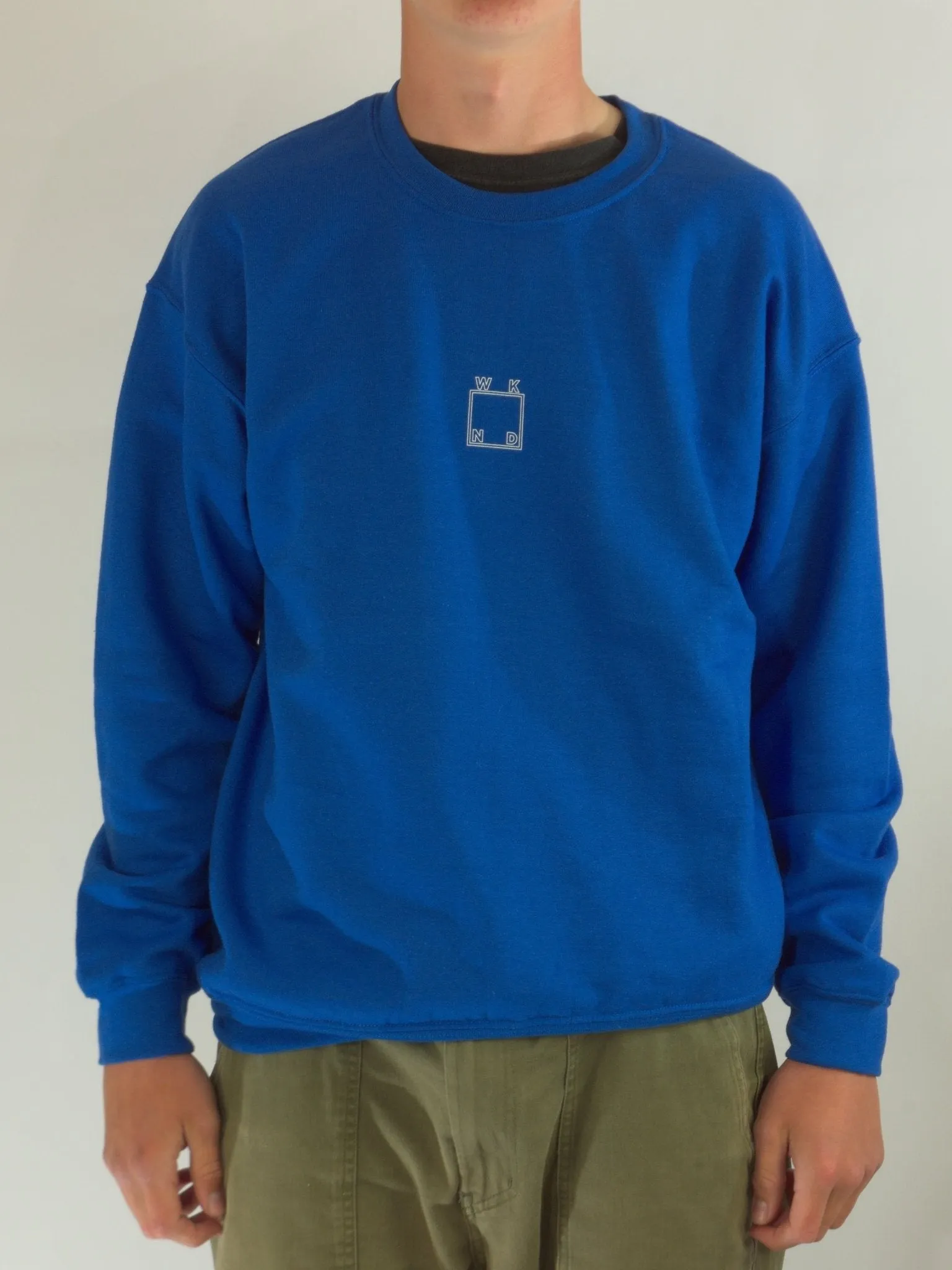 Wknd - Outline - Crew - Sweatshirt - Royal Blue - Medium Last