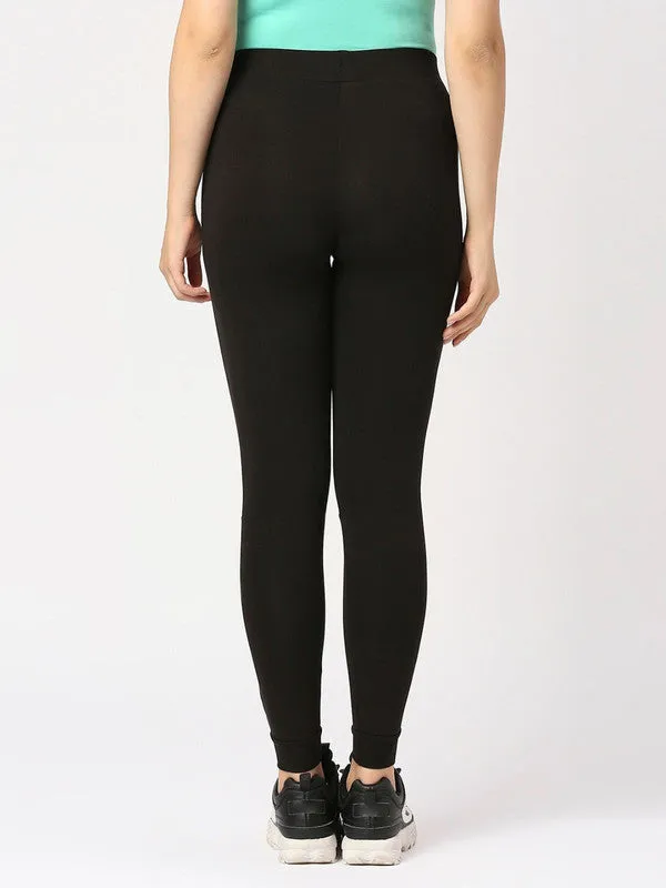 Women Black Solid Joggers - COMBAT WILD-OC-BK