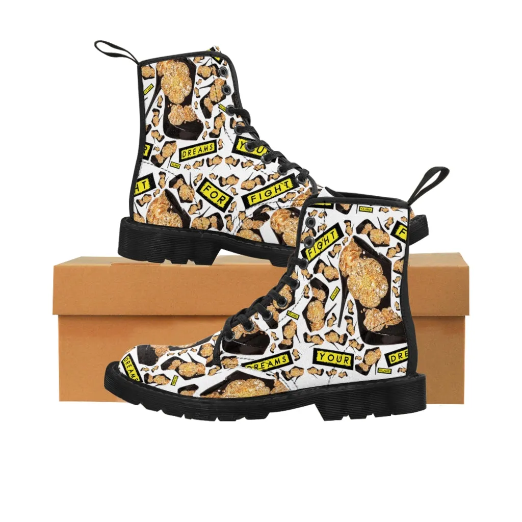 Women's Canvas Boots 'Boss lady'