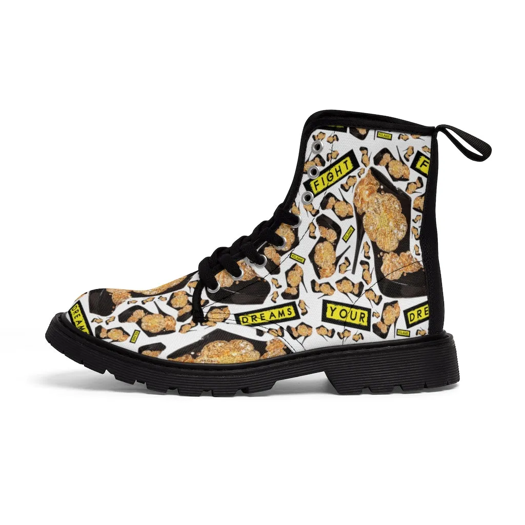 Women's Canvas Boots 'Boss lady'