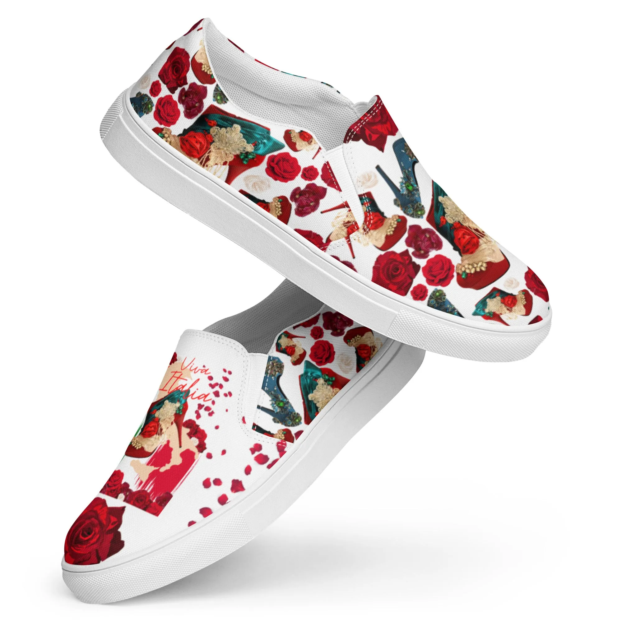 Women’s slip-on canvas shoes 'Amore tricolore'