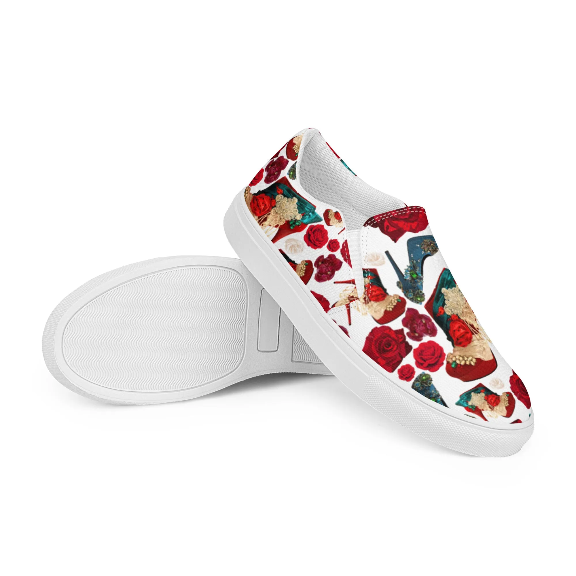 Women’s slip-on canvas shoes 'Amore tricolore'