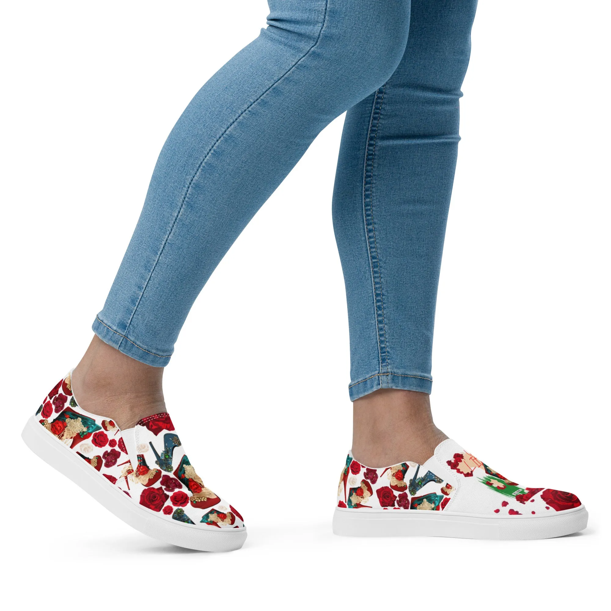 Women’s slip-on canvas shoes 'Amore tricolore'