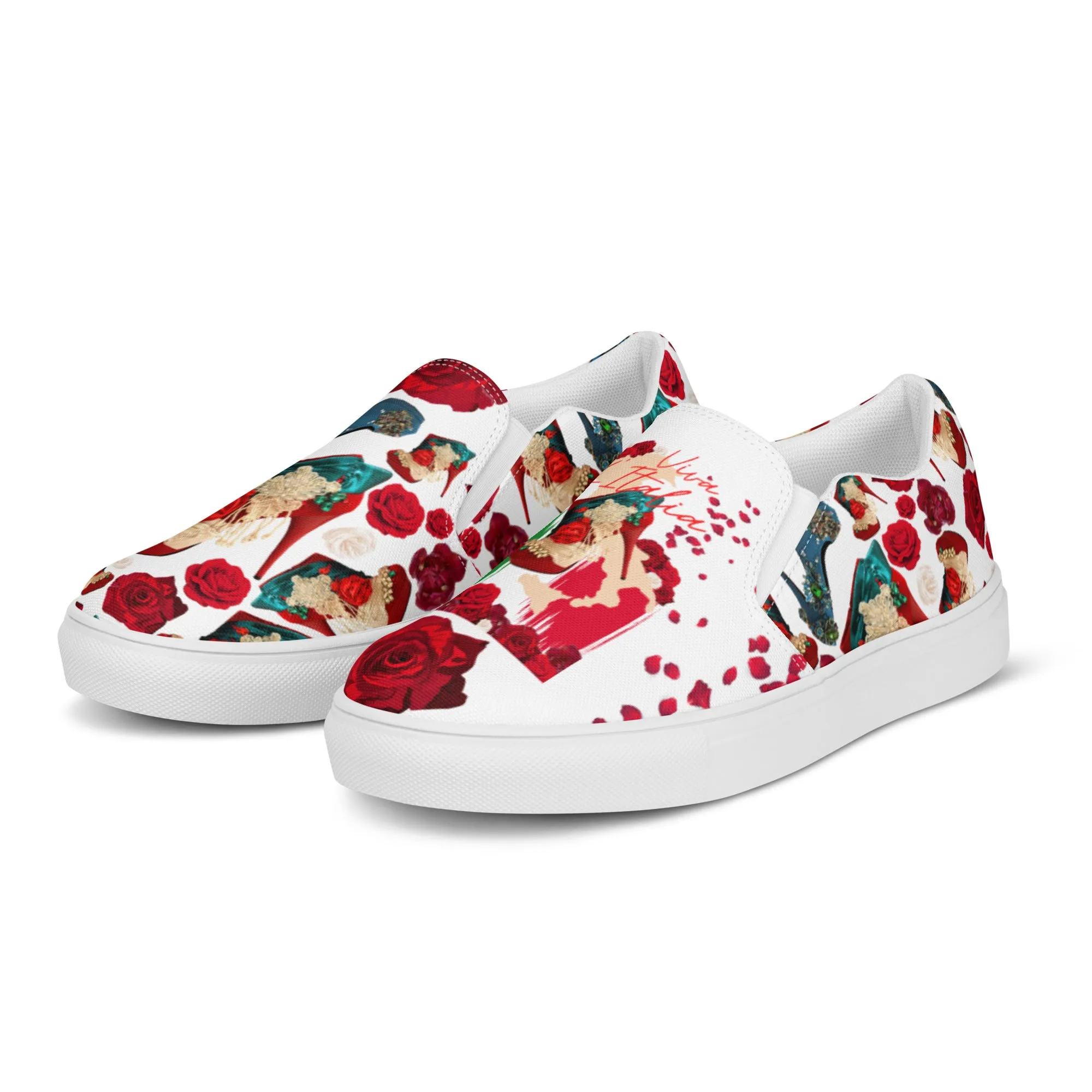 Women’s slip-on canvas shoes 'Amore tricolore'