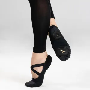 Women's Split-Sole Canvas Demi-Pointe Ballet Shoes