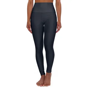 Womens Yoga Leggings - High Waist / Dark Blue Fitness Pants