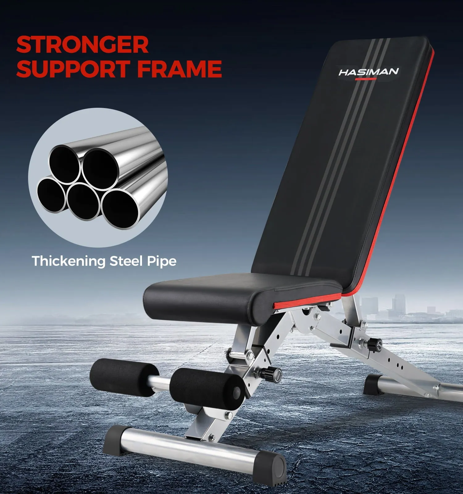 Workout Foldable Weight Bench for Home Training 600 Lb. Capacity