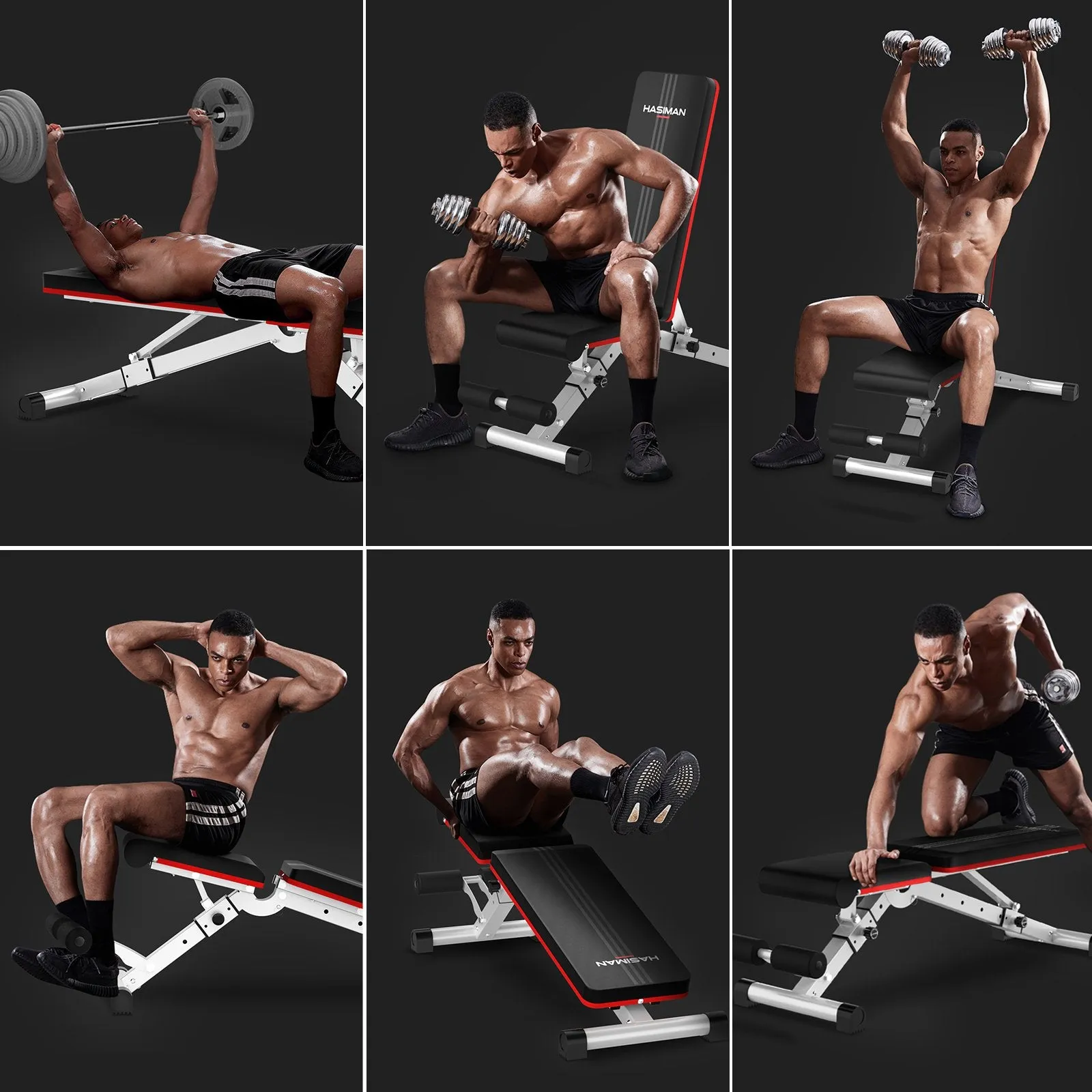 Workout Foldable Weight Bench for Home Training 600 Lb. Capacity