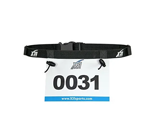 X31 Sports Triathlon Race Number Belt with 6 Gel Loops