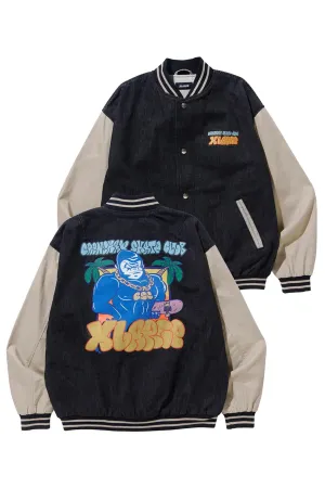 Xlarge x CSC Denim Varsity Jacket - Black