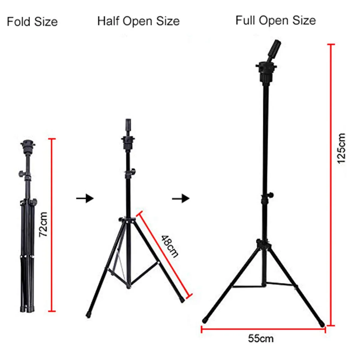 Xtrend Metal Adjustable Wig Stand Tripod Mannequin Head Wig Stand Holder Cosmetology for Hairdressing Training Head  Canvas Head