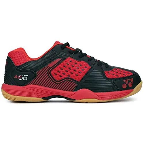 Yonex All New Badminton Non-Marking Shoes, Coral/Black - 7 UK