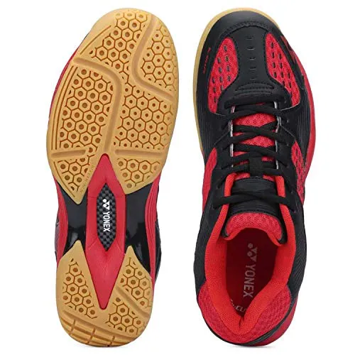 Yonex All New Badminton Non-Marking Shoes, Coral/Black - 7 UK