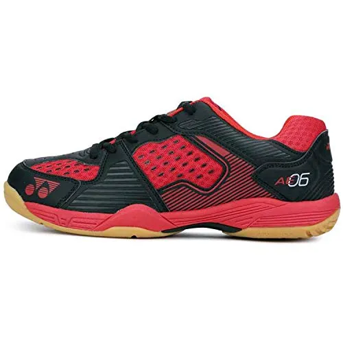 Yonex All New Badminton Non-Marking Shoes, Coral/Black - 7 UK