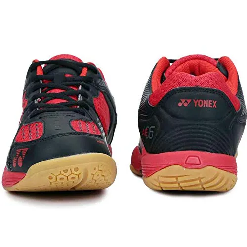 Yonex All New Badminton Non-Marking Shoes, Coral/Black - 7 UK