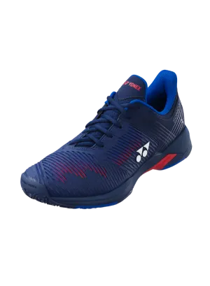 Yonex Power Cushion SONICAGE 2 Wide Unisex Shoes: ALL COURTS [Navy/Red]
